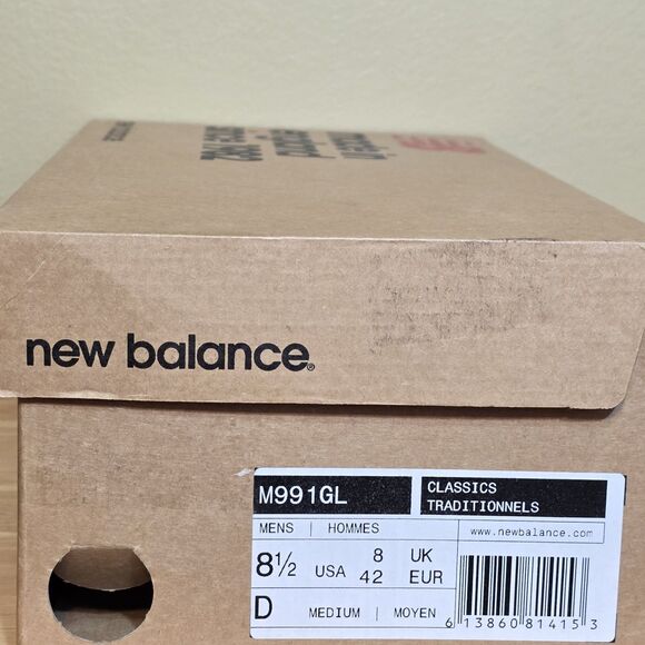 New Balance 991 Made in UK Grey White M991GL Men\'s Size 8.5 MiUK main image 6